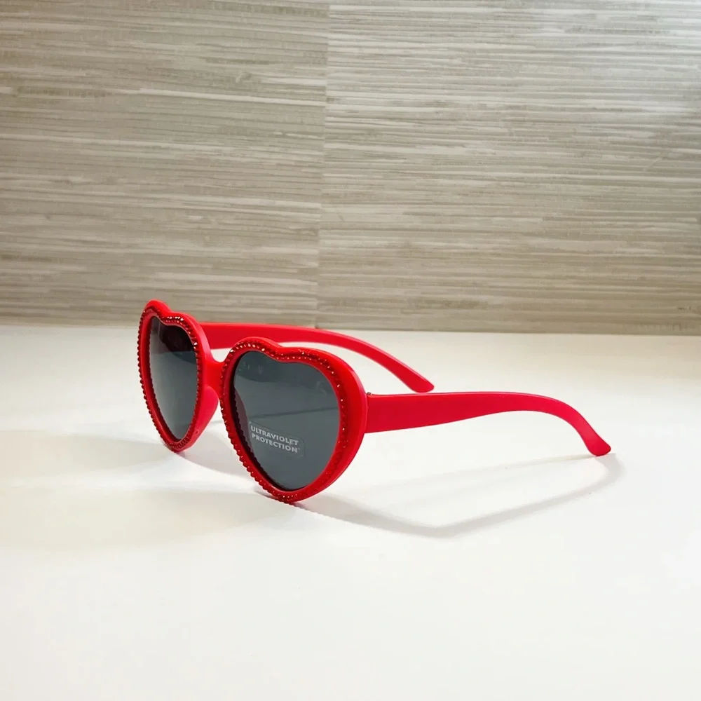 Heart-Shaped Red Sunglasses- Kids
